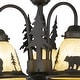 preview thumbnail 6 of 5, Bozeman 3L LED Bronze Rustic Bear Mini Chandelier or Fan Light Kit - 15.5-in W x 10.5-in H x 15.5-in D