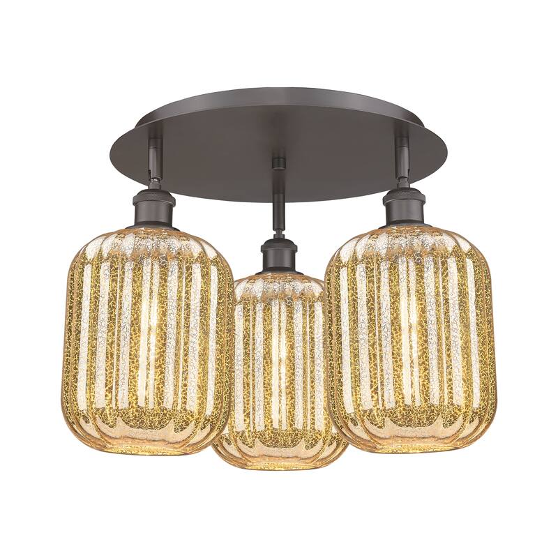 Innovations Lighting Endless Possibilities Ballston - Preston - 3 Light 19" Jar Shade Flush Mount