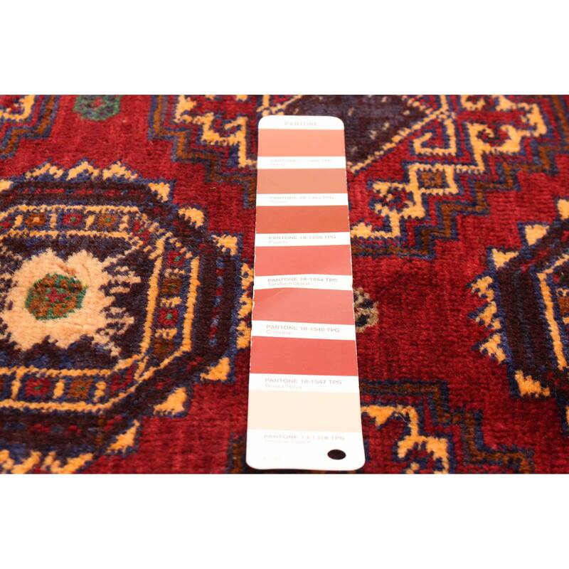 ECARPETGALLERY Hand-knotted Teimani Red Wool Rug - 3'4 x 6'4