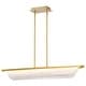 preview thumbnail 6 of 15, Idris LED Island Pendant Vintage Brass Finish Light Guide Panels - Vintage Brass