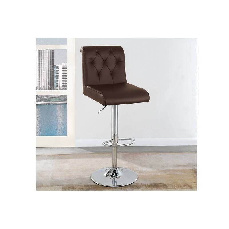 Adjustable Bar Stools Set of 2, Faux Leather Counter Height Chairs with Back, Kitchen Island Stools with Footrest