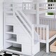 preview thumbnail 4 of 11, Wood Twin-Twin over Full L-Shaped Bunk Bed With 3 Drawers
