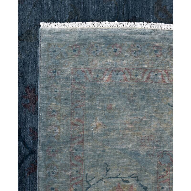 Overdyed One-of-a-Kind Hand-Knotted Area Rug - Blue - 12' 9" x 18' 10"