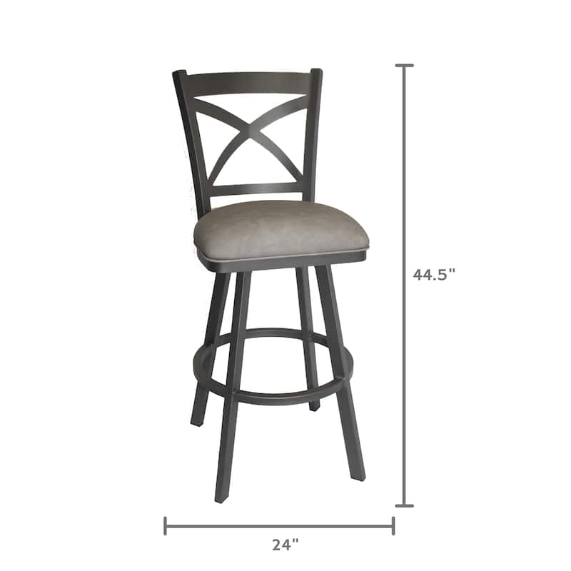 Tempo Furniture Edison Swivel 26" Counterstool/30" Barstool by Furnish Theory