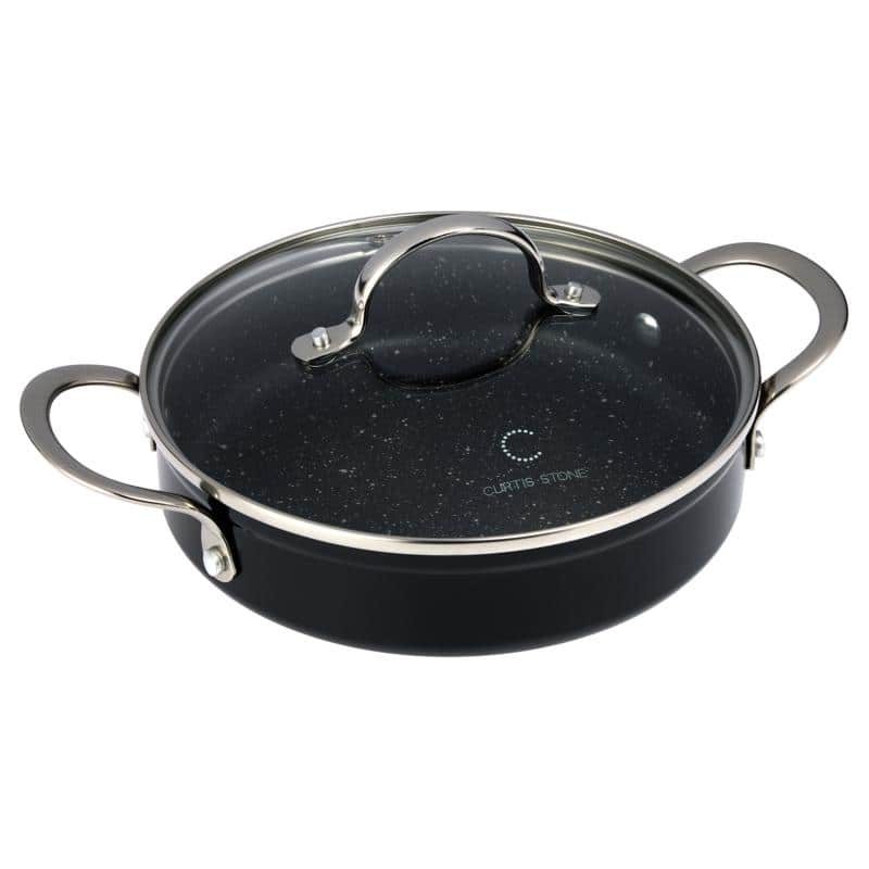 Curtis Stone 8" Sauté Pan with Lid Refurbished - Black