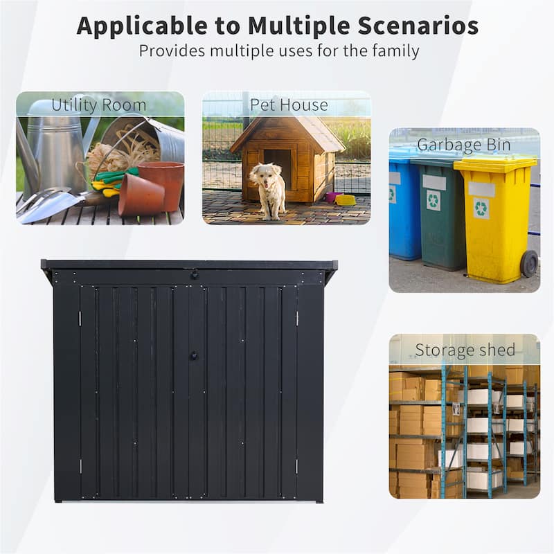 Outdoor Metal Garbage Bin Shed