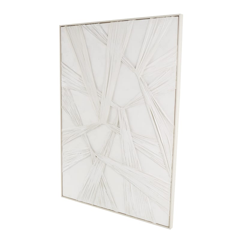Wood Abstract Intertwined Cloth Home Wall Decor - White - Roche River Decor