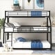 preview thumbnail 2 of 9, XL Triple Bunk Bed with Two Ladders - Sturdy Metal for Shared Bedrooms