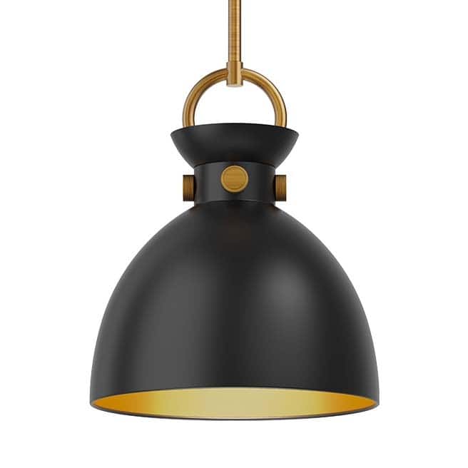 Alora Lighting PD411311 Waldo 11" Wide Pendant - Aged Gold / Matte Black