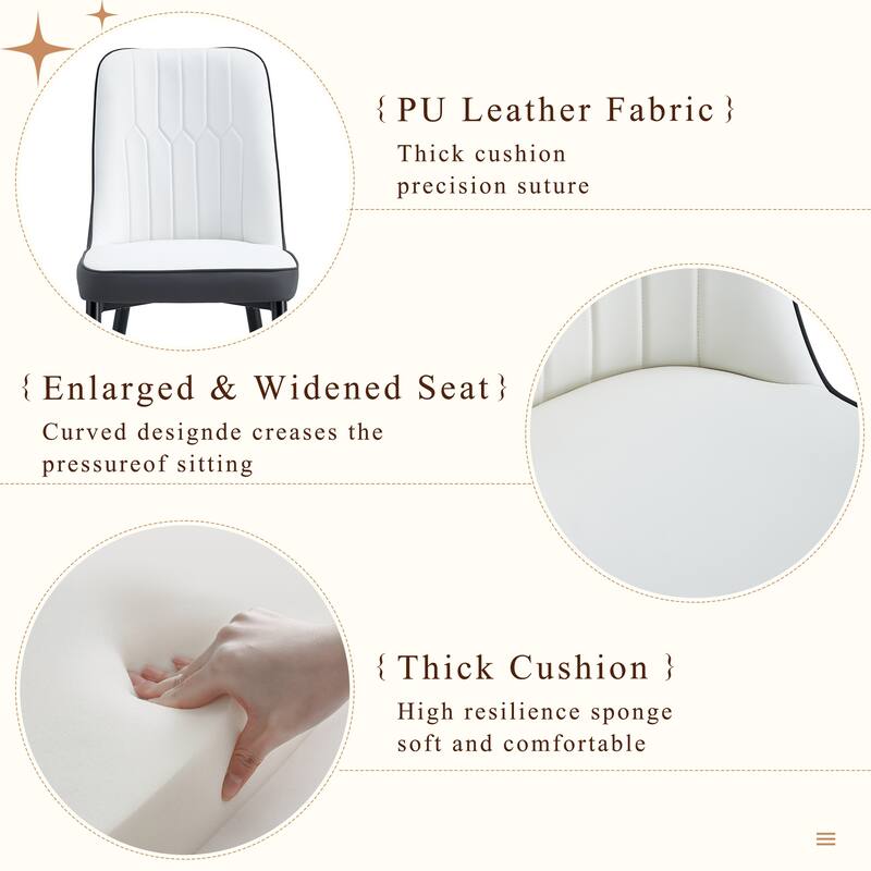 9-Piece Dining Table Set. 67 * 35.4 inch wood grain MDF dining table with 8 chairs