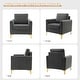 preview thumbnail 8 of 43, Ganymedes Modern Velvet Accent Arm Chair with Golden Legs by HULALA HOME