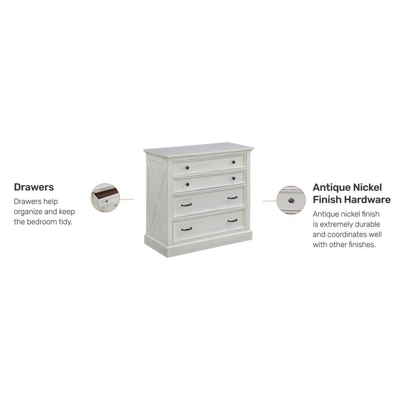 Seaside Lodge Off-White 4-drawer Chest by homestyles