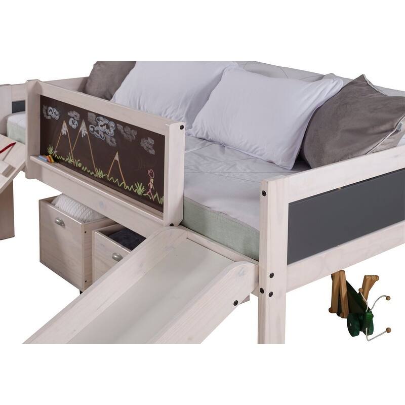 Taylor & Olive Gardenia White Wash Twin Low-loft Bed