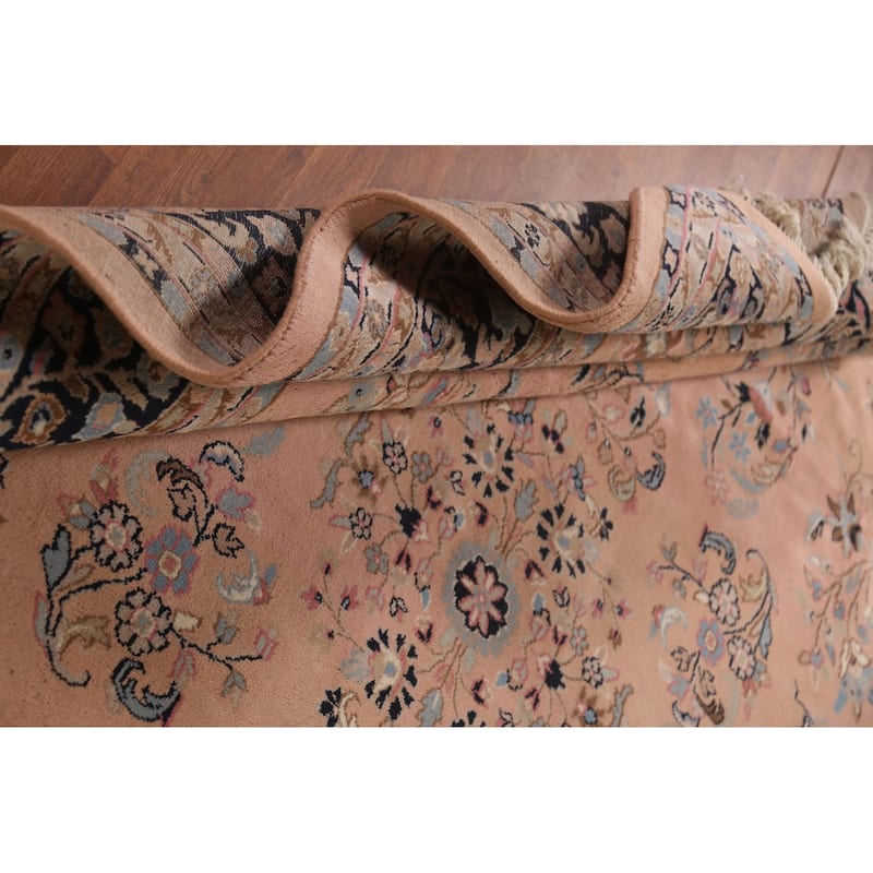 Pink Sarouk Oriental Area Rug Handmade Wool Carpet - 7'11"x 9'11"