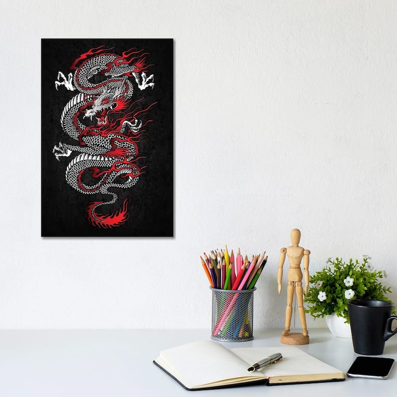 iCanvas "Asian Dragon" by Cornel Vlad Canvas Print - 12x8x0.75