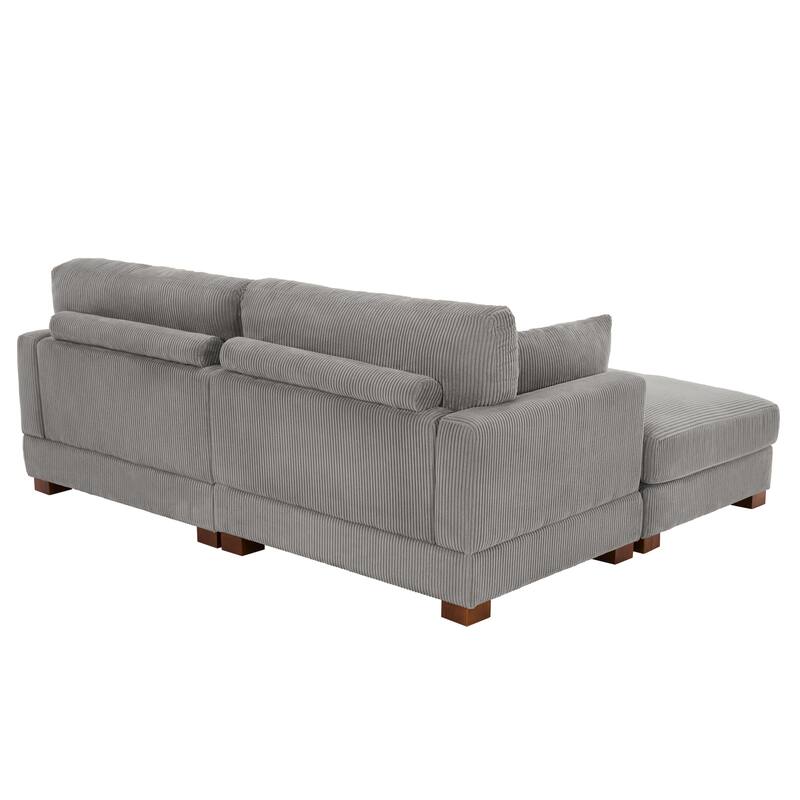 Sectional Sofa Set Modular Couch with Ottomans
