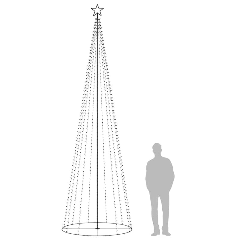 vidaXL Christmas Cone Tree Decoration Artificial Christmas Tree with LEDs