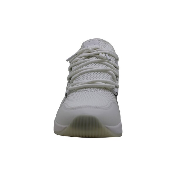 white lace up trainers womens