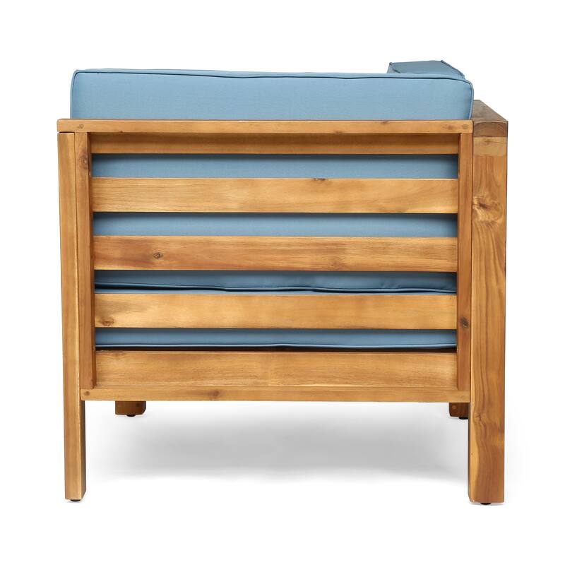 Roomfitters Outdoor 2-Piece Loveseat Set with Acacia Wood Frame and Weather-Resistant Cushions