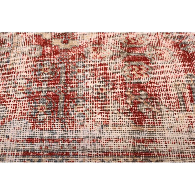 ECARPETGALLERY Hand-knotted Antalya Vintage Dark Red Wool Rug - 6'10 x 10'2