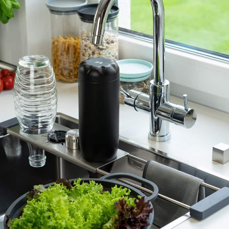 Sanni Shoo drip.it Stainless Steel Multifunctional Kitchen Sink Caddy, Drainer & Organizer