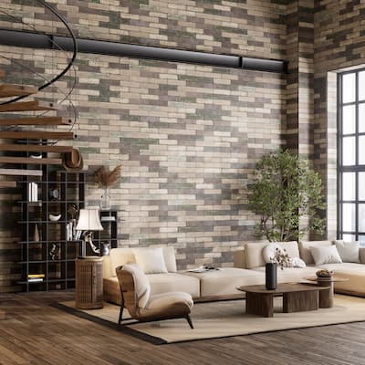 Merola Tile Brickyard Olive 3" x 11-3/4" Porcelain Floor and Wall Tile