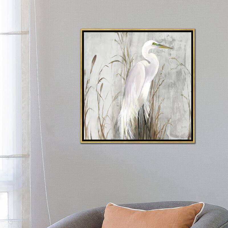iCanvas "Heron in the Reeds" by Aimee Wilson Framed Canvas Print