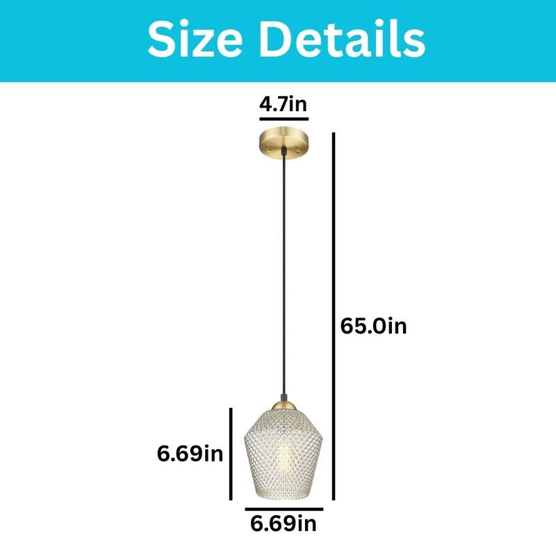 7 Inch kitchen light fixture cognac glass pendant light glass hanging lamp