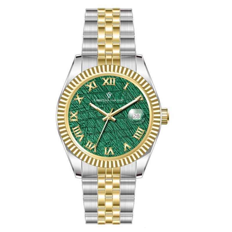 Christian Van Sant Men's Stellar Green Dial Watch - CV0707 - One Size