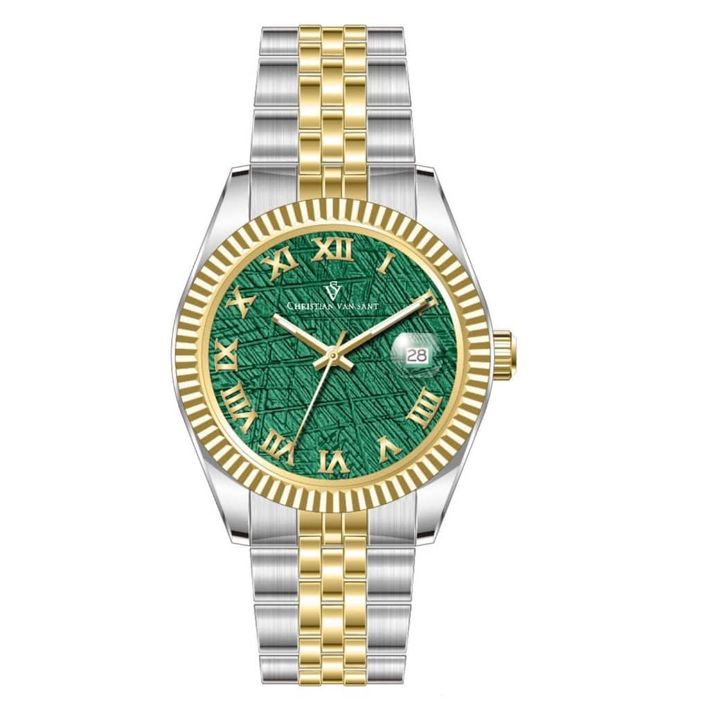 Christian Van Sant Men's Stellar Green Dial Watch - CV0707 - One Size