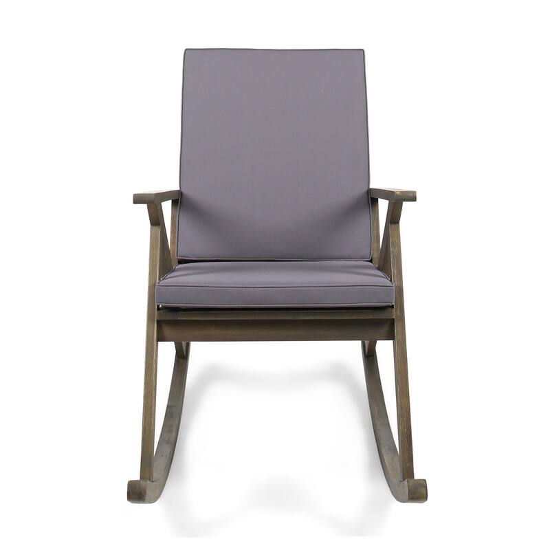GUS ROCKING CHAIR with Soft Cushions and Durable Wooden Frame, Perfect for Indoor and Outdoor