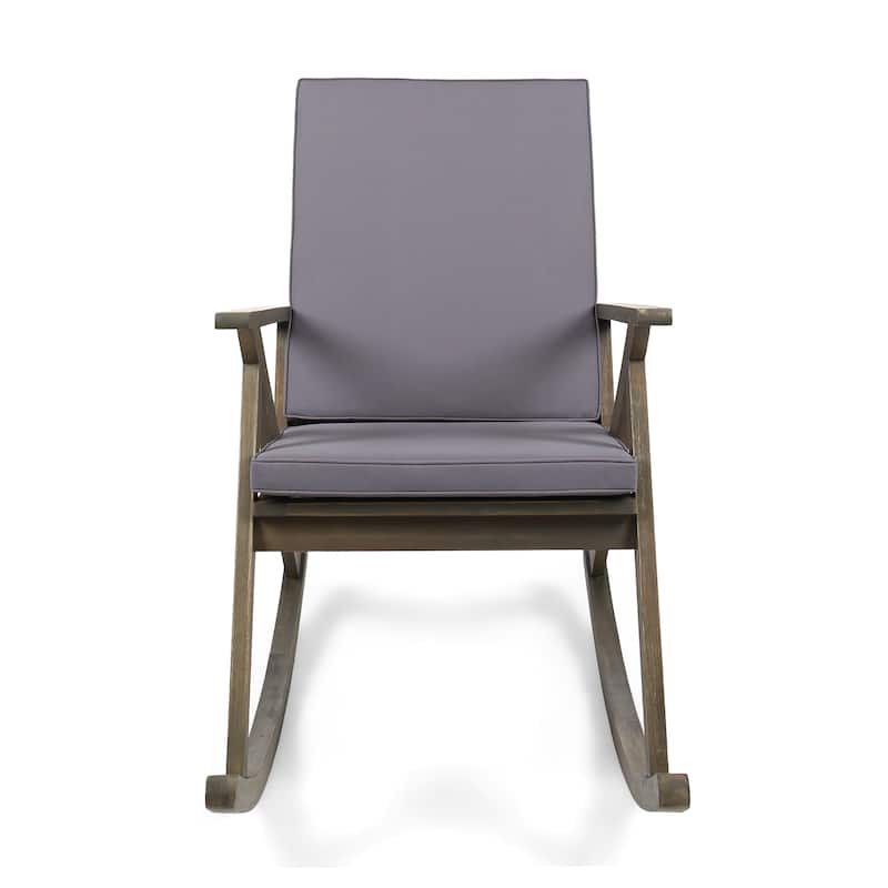 Outdoor Wooden Porch Rocker Chair for Garden, Backyard, Porch & Deck