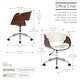 preview thumbnail 20 of 21, Porthos Home Monroe Faux Leather Office Chair with Chrome Base