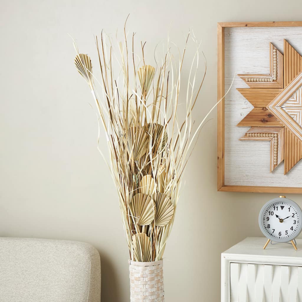 Brown Dried Plant Palm Leaf Home Decor Natural Foliage with Grass