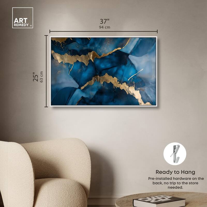 Dark Texture Golden Touch III Canvas by Art Remedy