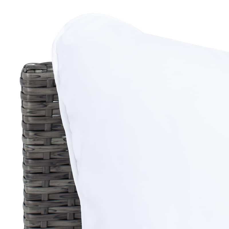 SAFAVIEH Outdoor Patio Furniture Jesvita Demilune Half-Moon Wicker Patio Set