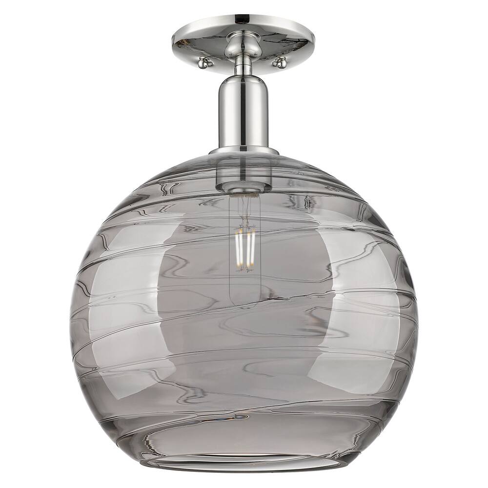Innovations Lighting 716-1C-15-12 Athens Deco Swirl Semi-Flush Athens