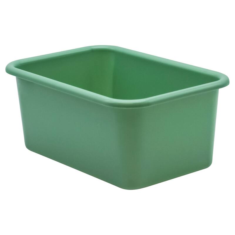 Teacher Created Resources Eucalyptus Green Small Plastic Storage Bin, Pack of 6
