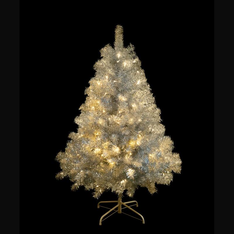 3-Piece Pre-Lit Artificial Christmas Tree Set (4FT/6FT/7.4FT) w/2400 Branch Tips, 850 LED Lighted and 11 Lighting Modes Tree