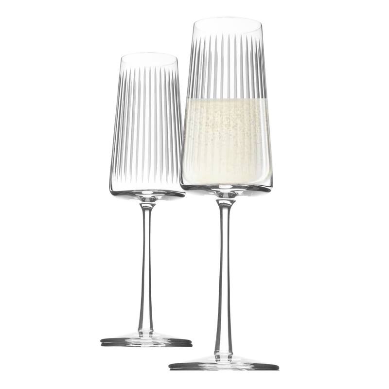 Stolzle Lausitz Set of 6 Soho Power Champagne Flutes - 8 oz
