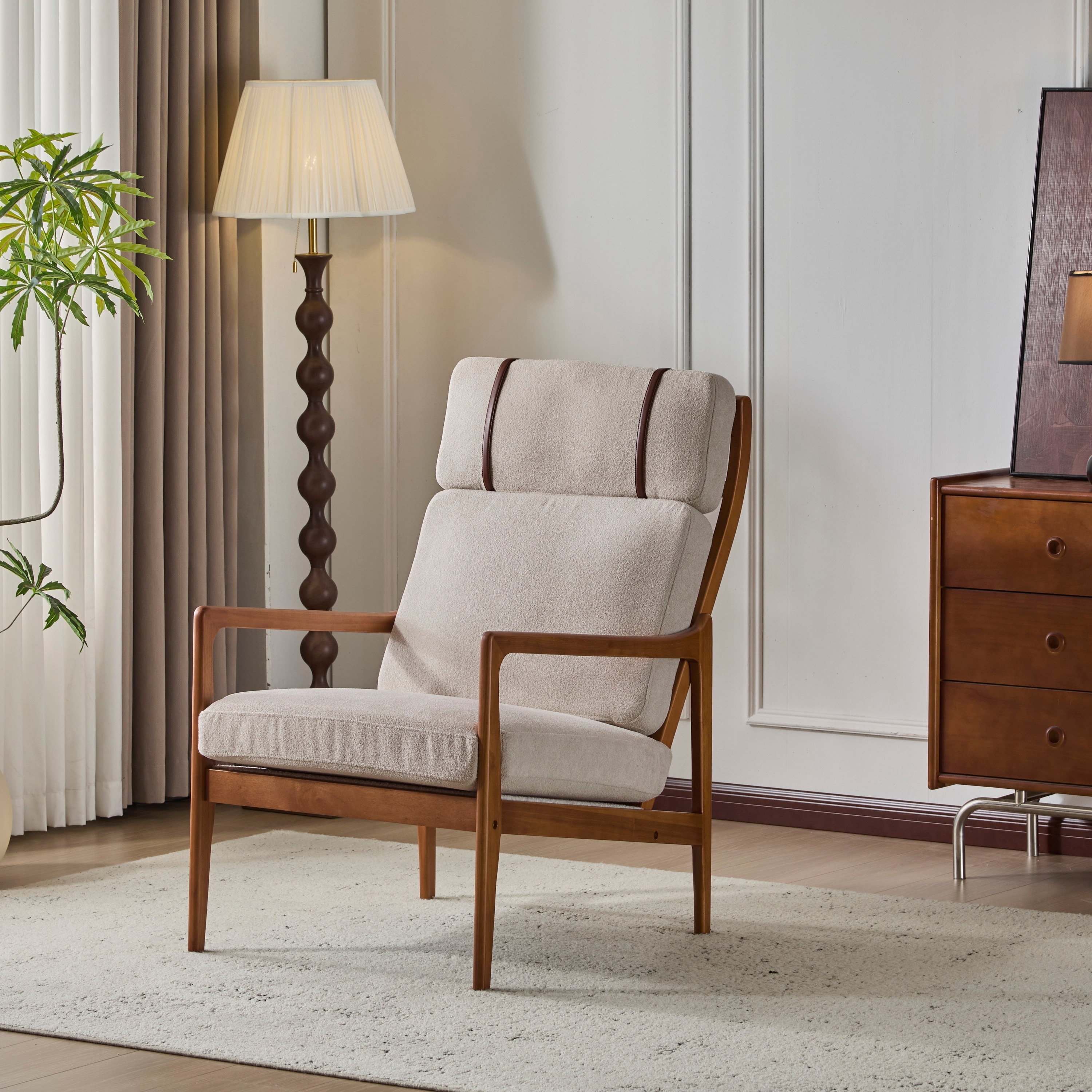 Rustic Armchair Office Chair Coffee Chair Side Chair Dressing Chair Reception Chair with Wood Armrests