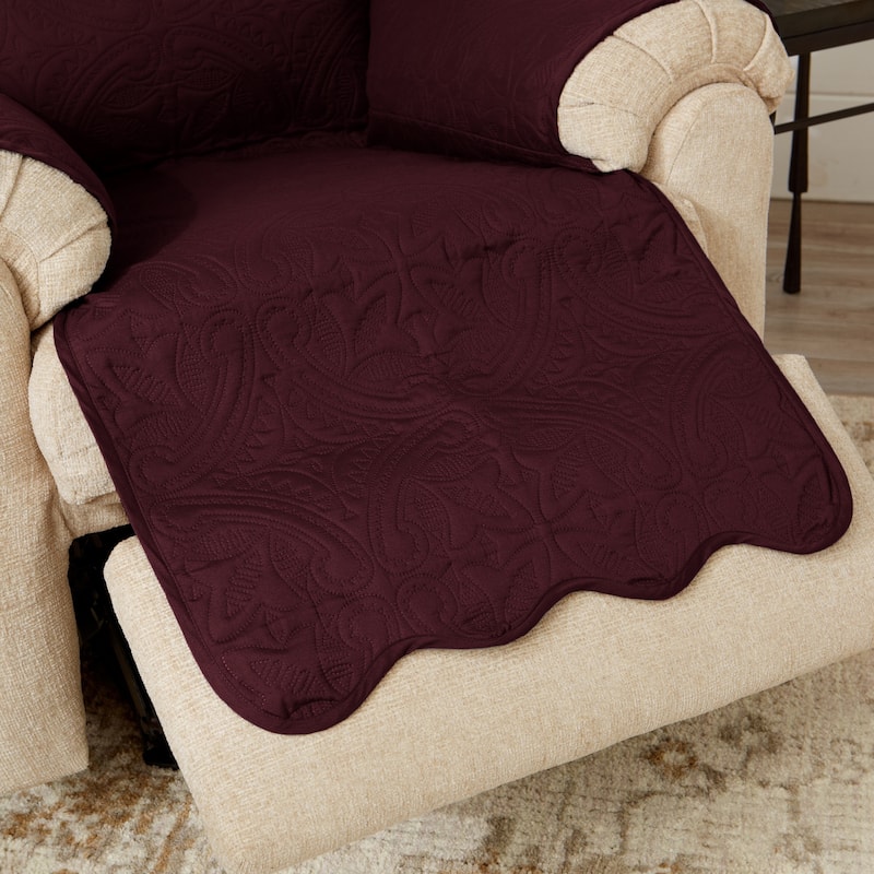 Reversible Recliner Cover Quilted Pet Furniture Protector Slipcover