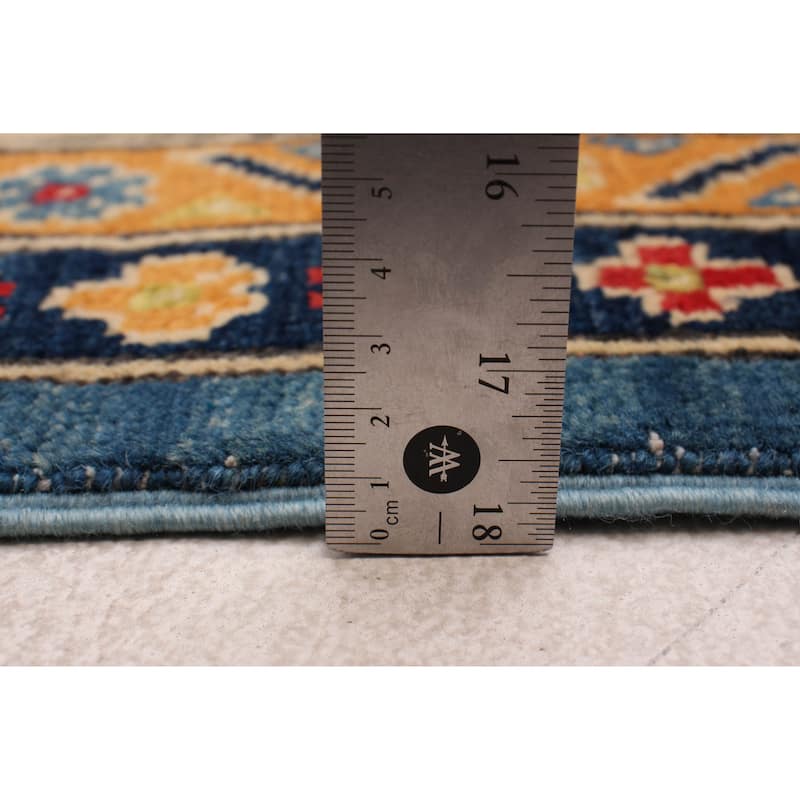 ECARPETGALLERY Hand-knotted Finest Ghazni Blue Wool Rug - 5'11 x 8'8