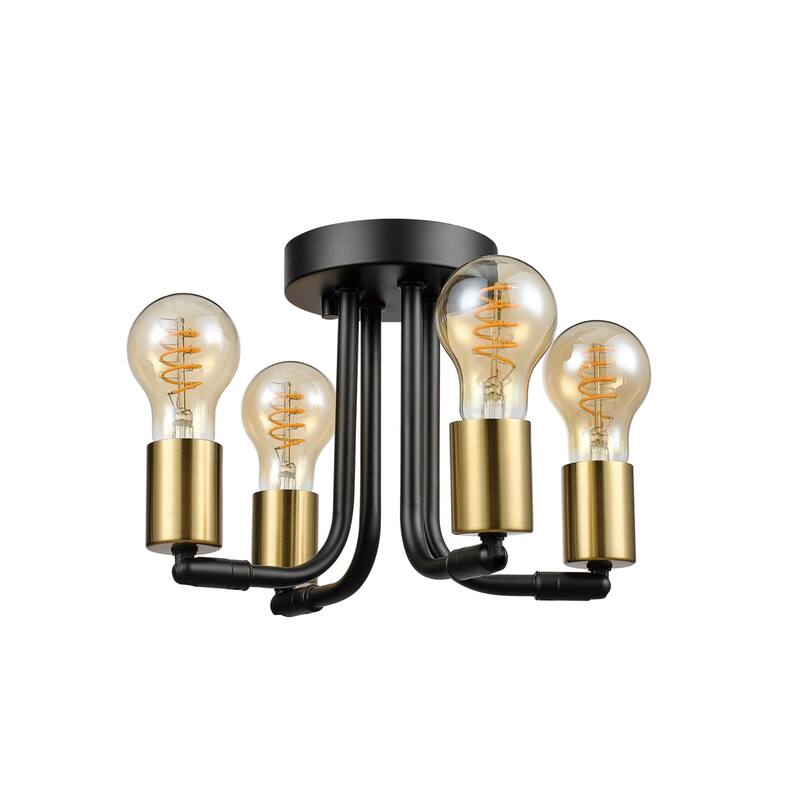 Globe Electric 91005465 Samuel 4 Light 14" Wide Semi-Flush Ceiling