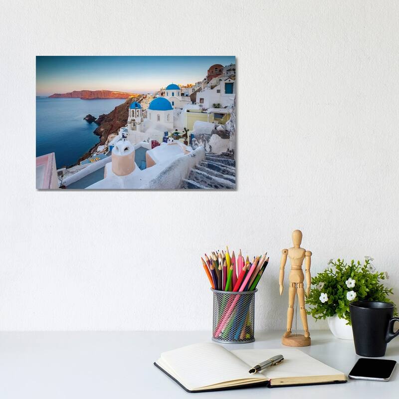 iCanvas "Sunset Over Santorini I" by Matteo Colombo Canvas Print - 8x12x0.75