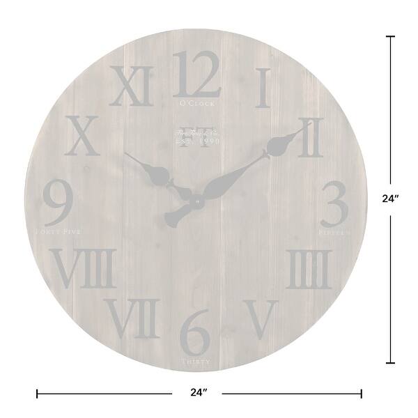 dimension image slide 1 of 3, FirsTime & Co. Rustic Farmhouse Barn Wood Wall Clock