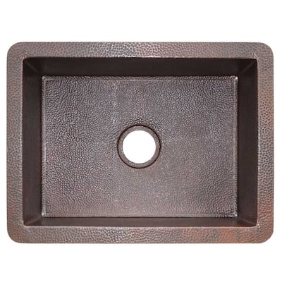 Native Trails Cocina 24" Single Basin 16 Gauge Hammered Copper Kitchen