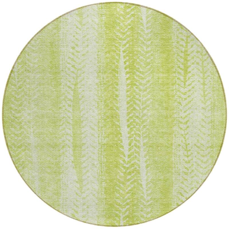 HomeRoots Botanical Leaves Transitional Rectangle Outdoor Rug