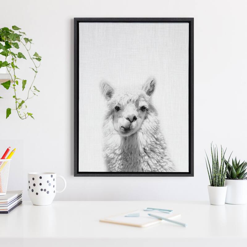 Kate and Laurel Sylvie Animal Portrait Framed Canvas by Simon Te Tai