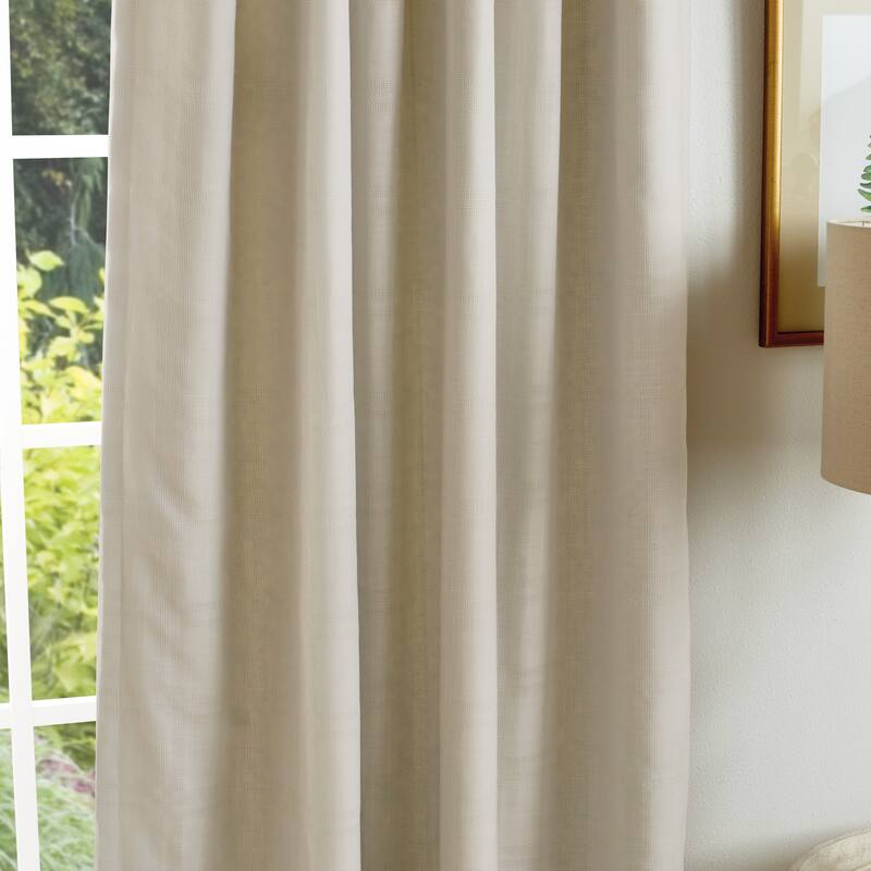 Martha Stewart Bedford Woven Plaid Blackout Curtain Panel Pair